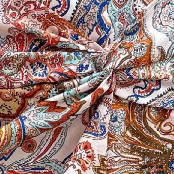 Boho Paisley Floral Print Twist Detail Mini Skort - Picture 2 of 3